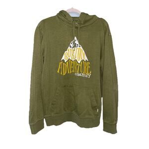 Burton Durable Goods Hoodie Mens Medium Green Adventure Company Sweatshirt